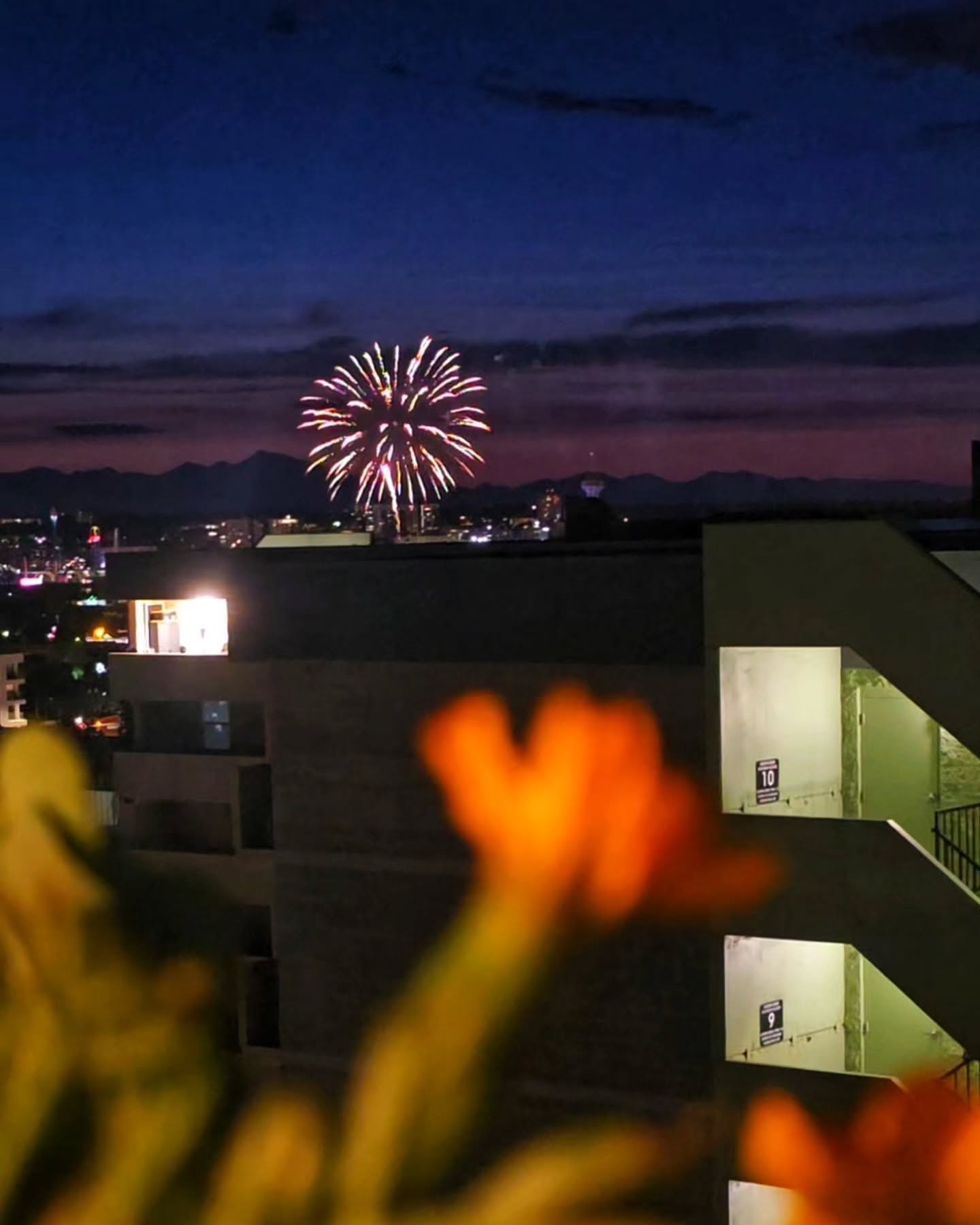 Balcony view tonight.
