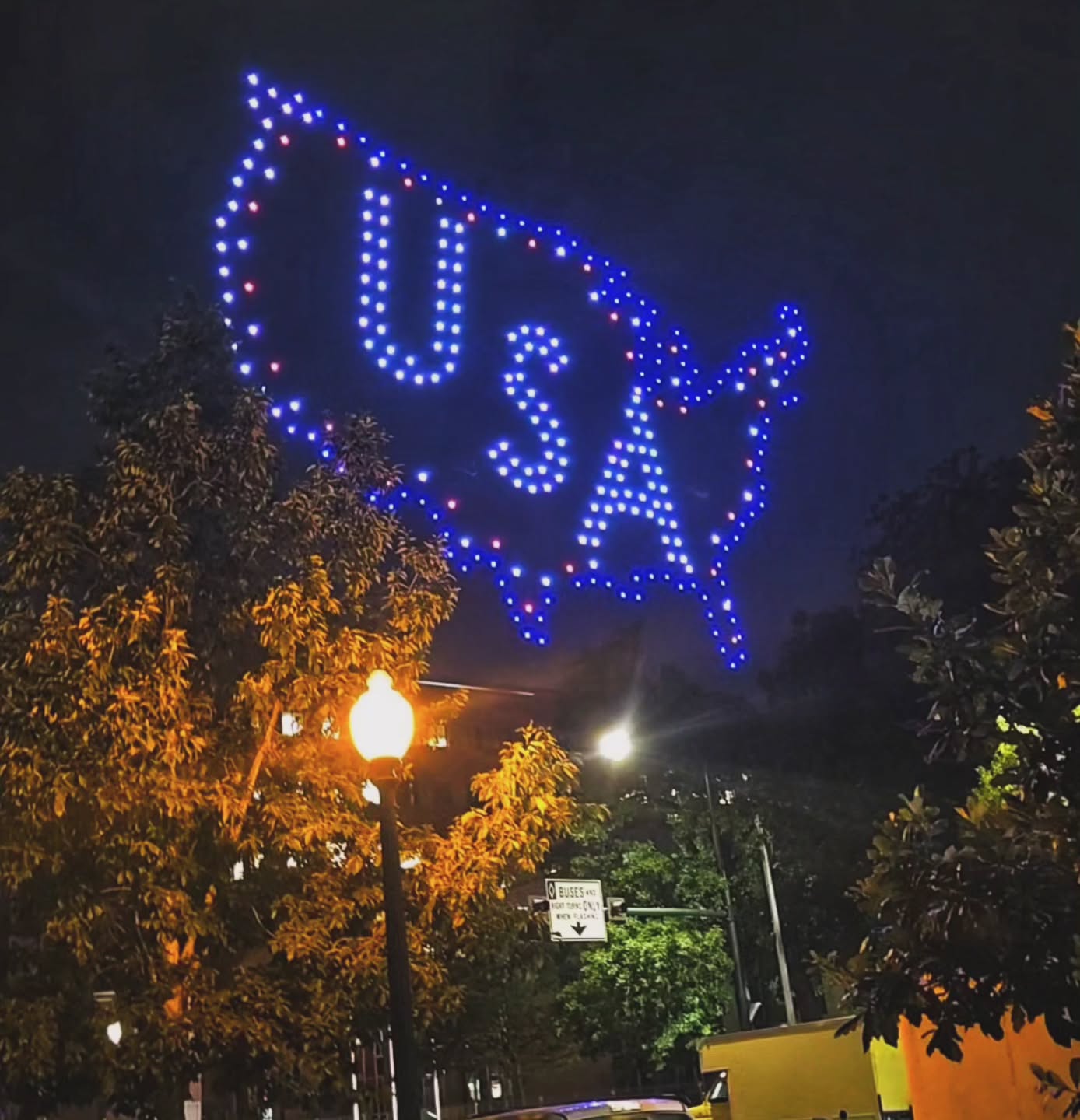 Indy Eve at Civic Center Park. They moved the drone show a…